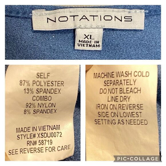 Boho Chic Faux Suede Top Womens XL Lace Feminine Cell Sleeve Office Casual Flowy - Picture 4 of 6